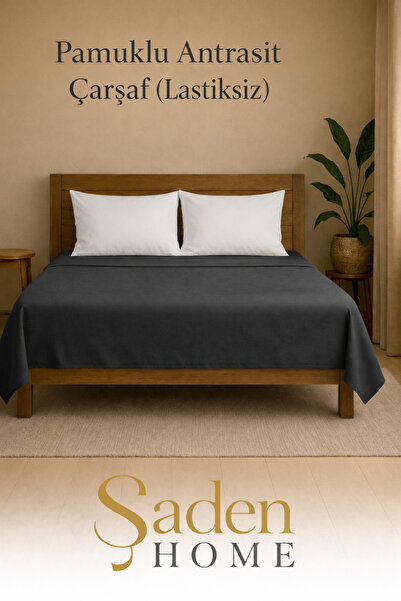 SADEN HOME Pamuk komad dvostruke antracitne garniture Čaršav x 240 cm
