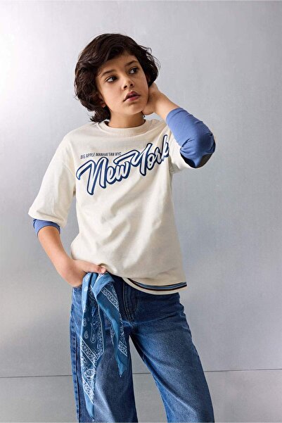 DeFacto Dečačka majica G6322A8/BG759 SAND