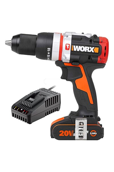 Genel Markalar WX102 20Volt/2.0Ah Li-ion Çift Akülü Kömürsüz Profesyonel Şarj...