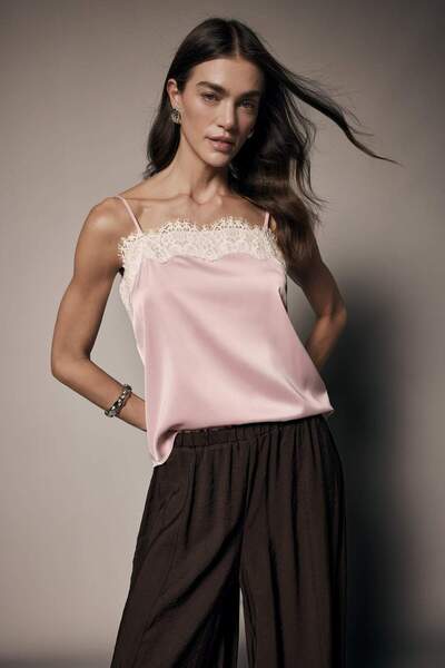 DeFacto Bluză fără mâneci din satin cu croială normală și bretele G9786AX26SP