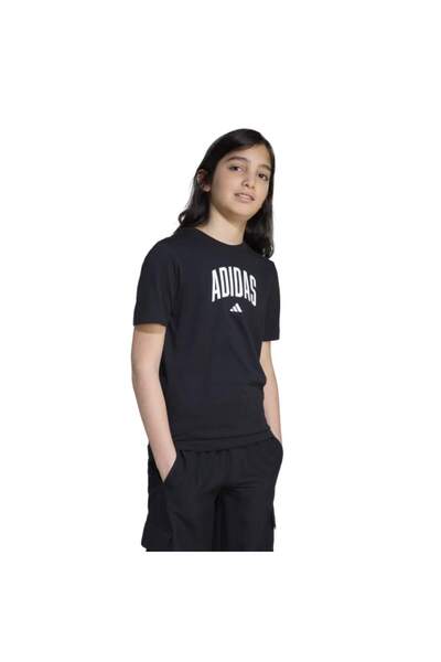 adidas Dječja crna majica sa grafičkim motivima (JV5192)