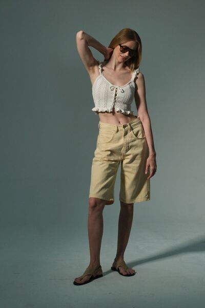 Maule Loose-fitting Comfortable Jean Jeans Loose Women's Knee-high Shorts @Ta...