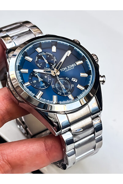 Tom Jones ÇELİK ERKEK KOL SAAT VE BİLEKLİK HEDİYELİ