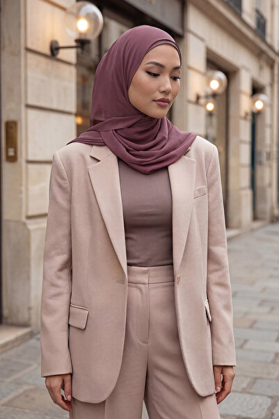 Aisha's Design Şal practic din şifon, confortabil de folosit, cu bonete pentr...