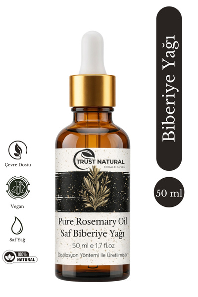 Natural Biberiye Yağı - %100 Saf Saç ve Cilt Bakım Yağı - 50 ml