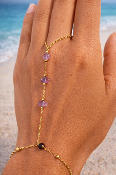 By Song Aksesuar Steel Chain Natural Stone Shahmeran Bracelet