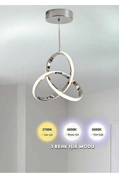 RONİSU AYDINLATMA Nobella Sarkıt Ledli Avize - 4 Farklı Renkli Şık Sarkıt Led...