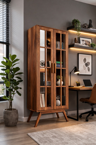 KIYMIK HOME Piyan Kitaplık - Size Özel Üretim - Gerçek Ağaç - Ceviz