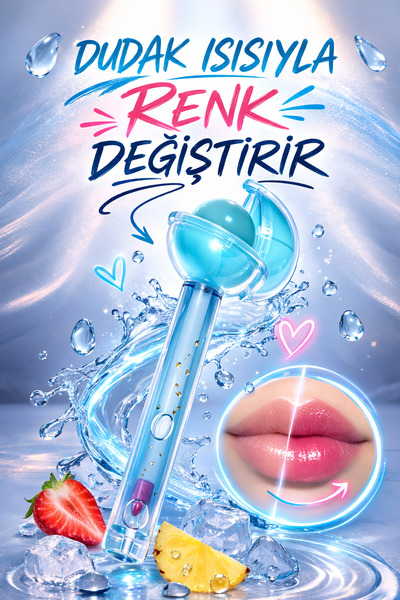 Kozmetik Mavi Lolipop Çift Taraflı Balm ve Gloss