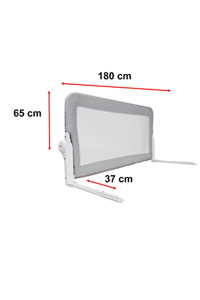 GUİMO Bară de siguranță pliabilă pentru pat de la - 180x65cm, gri