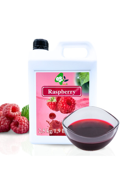 Boboq Sirop de zmeură 2,5 kg, aromă autentică de zmeură pentru băuturi și des...