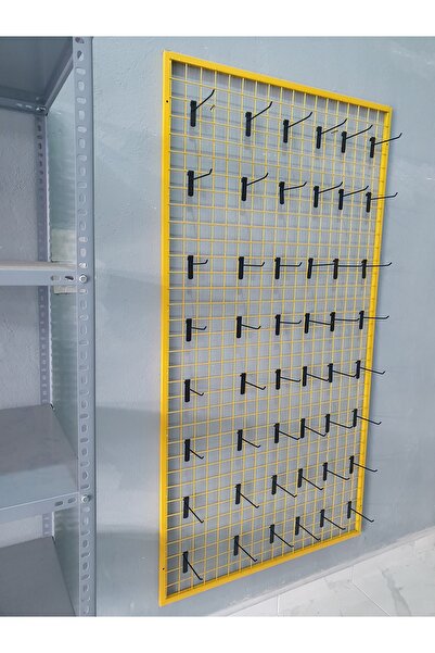 ASAFF 100x200 CM TEL PANO 5X5 SIK TELLİ DUVARA MONTE 50 ADET 20 CM KANCA DAHİ...
