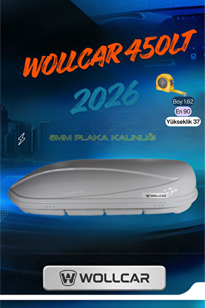 WOLLCAR Beyaz Parlak Port Bagaj - Tabut Bagaj 450 LT