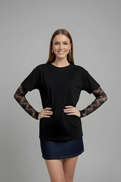 İMVAGO Süpreme Kol Dantel Detaylı T-shirt