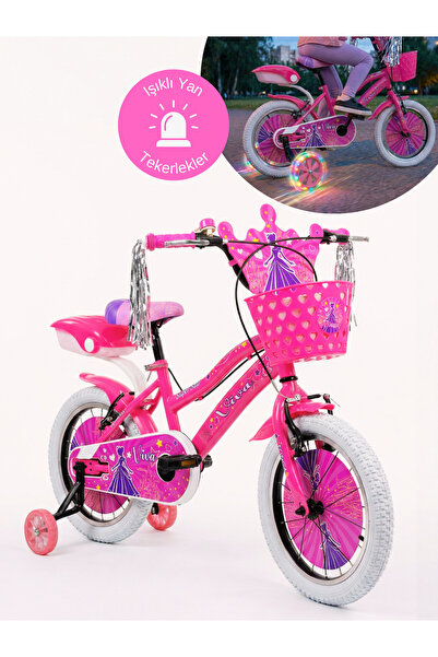 Mach 16 Jant Viva Işıklı Destek Tekerlekli Çocuk Bisikleti 4-7 Yaş Beyaz Şişm...