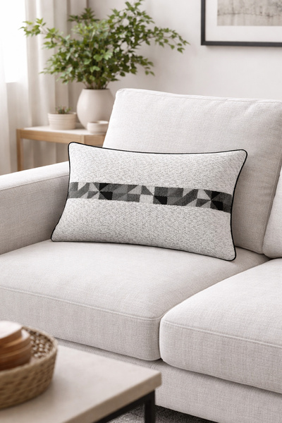 RİTMOHOME Boemski, Vintage, Seoski, Skandinavski, Teksturirano, Sivo Crno Nav...