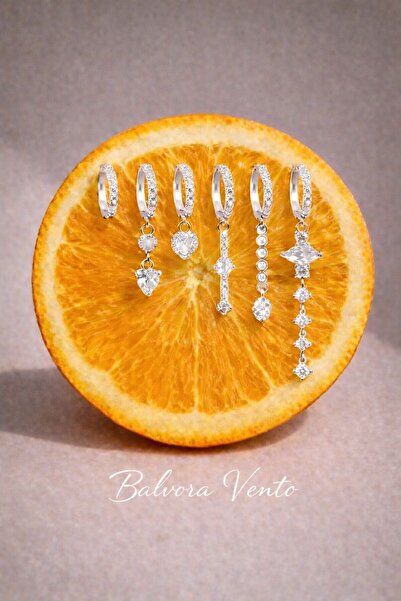 BALVORA VENTO KADIN ÇELİK ÇOKLU KÜPE SETİ