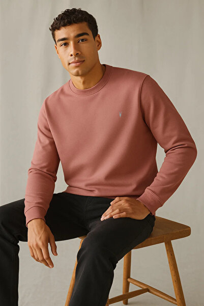 COMBİNE MİCHAİL Pulover de iarnă pentru bărbați, gros, de bază, în pudră