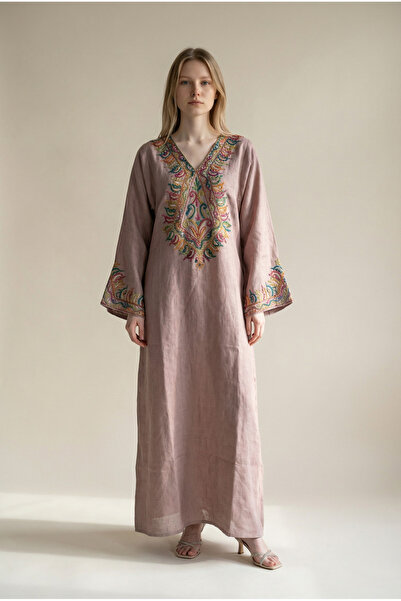 KASHKHA Heritage jalabiya made of linen, burlap, and cool royal cotton