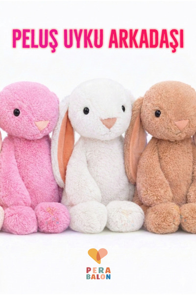 Blur Home Uyku Arkadaşı Oturabilen Peluş Tavşan 45 Cm Wellsoft Kahverengi Per...