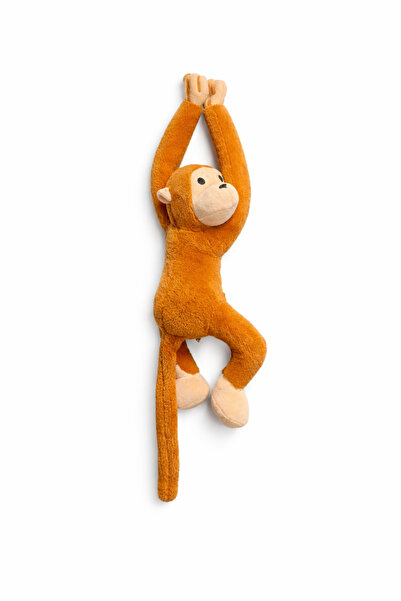 Asya Oyuncak دمية قرد قطيفة بلون بني وأصفر