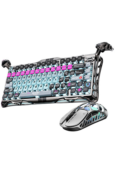 Gravastar Mercury V75 Pro Kablolu Manyetik Gaming Klavye ve XPro Kablosuz Mou...