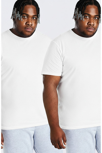 arakan Eco 2-pack Ανδρικό T-shirt μεγάλου μεγέθους, από μαλακό ύφασμα, Oversi...