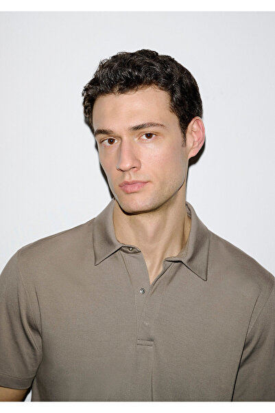 Mavi Lightweight and Stretchy Brown Travel Polo Shirt Regular Fit / Normal Cu...