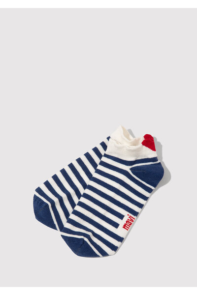 Mavi Подробни екрю чорапи до глезена с сърце 1913788-620