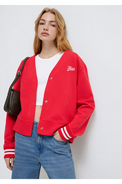 Mavi Baskılı Kırmızı Sweatshirt 1S10511-70477