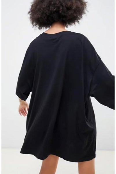 arakan Women's Oversize T-Shirt Dress – Comfortable Fit, Round Neck, Short Sleeve Dress - K21 241