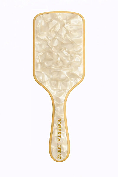 Roberta Lorenz مشط من خشب البامبو الفاخر ذو لمعة لؤلؤية 25 سم