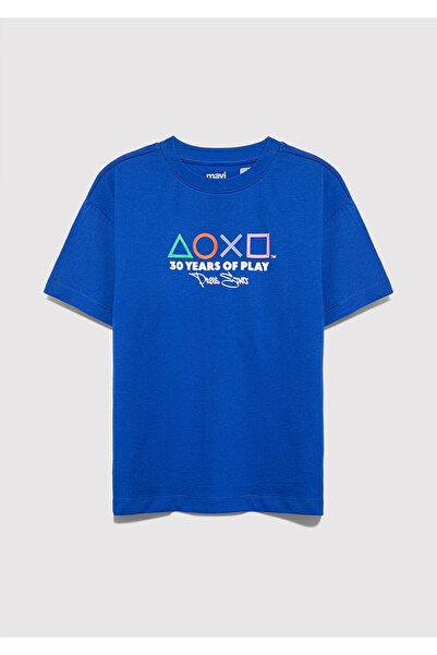 Mavi PlayStation Štampano majica širokog kroja / udobna kroj 6610422-70896