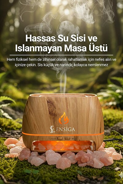 EN SİGA Hava Nemlendirici Tuz Lambalı Tuz Hediyeli Humidifier 200 ml Salt Lam...