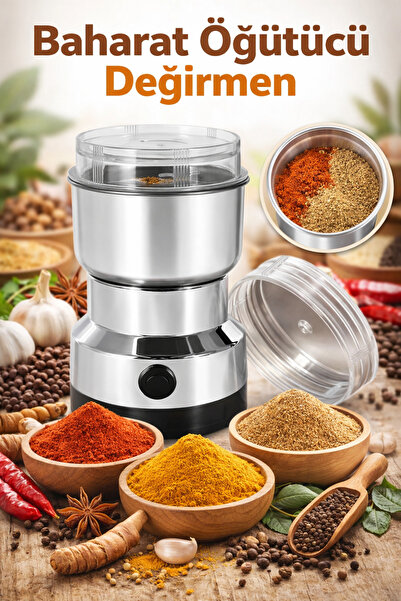 Genel Markalar Mini Elektrikli Kahve Baharat Öğütücü Değirmen Keten Tohumu Ku...