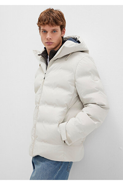 Mavi Water Repellent K Hooded Ecru Inflatable Jacket 0110313-70144