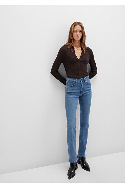 Mavi Kendra Gold Luxury Vintage Indigo Blue Jean Trousers 1074689169