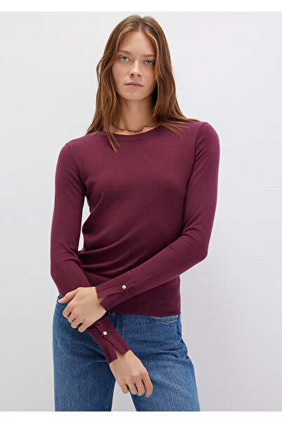 Mavi Бордо червен пуловер с кръгло деколте Slim Fit / Slim Fit 1710510 -70415