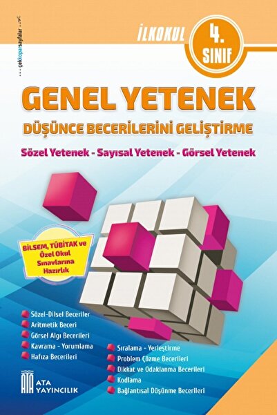 Ata Yayıncılık 4. Sınıf Bilsem Genel Yetenek Düşünce Becerilerini Geliştirme