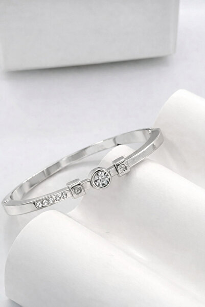 Crc Bijuteri سوار نسائي فضي اللون