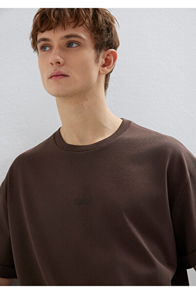 Mavi Tricou Logo Brown basic croi relaxat / Confortabil croială 0613093-70251