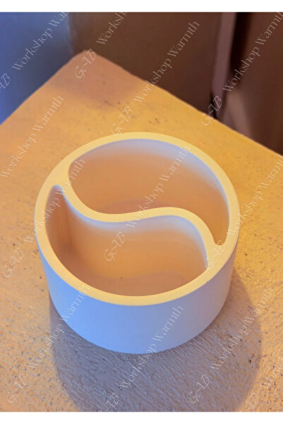 Workshop Warmth TerraDual Stone  El Yapımı İkili Dekoratif Mumluk