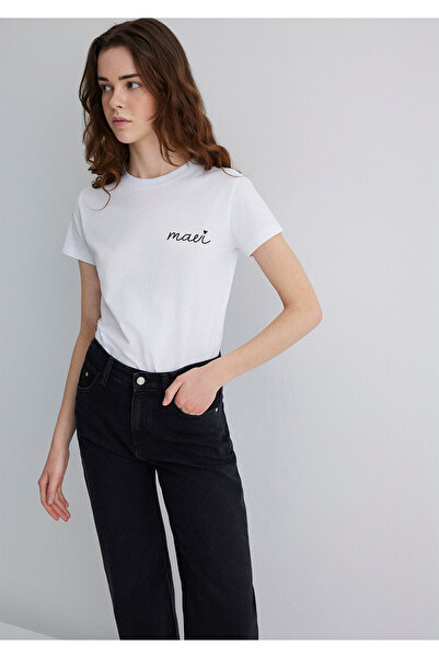 Mavi Bela Semi Slim fit Logo Štampano Majica 1612962-620