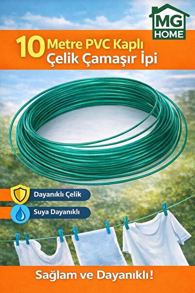 VENON 1 bucată 👕 10 METRI 👕   Snur de rufe din otel acoperit cu PVC Snur mu...