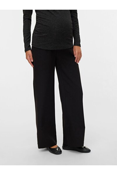 Mama Licious Hose mit weitem Beinschnitt Normal geschnitten Mittlere Taille Hose