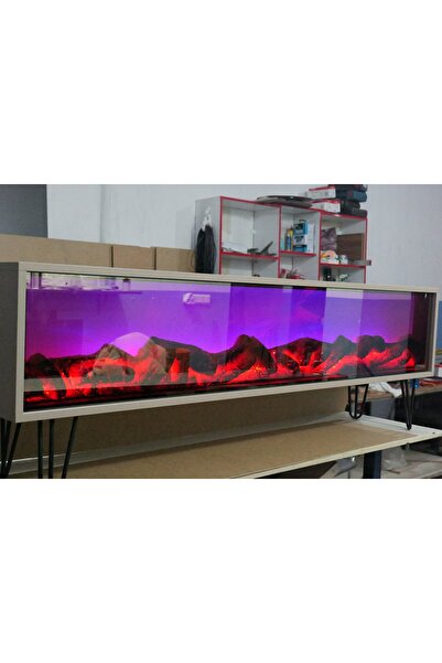 Butik Craft Concept Mobilya Şömineli Renk BEJ ANEMON METAL AYAKLI 170cmBLUETO...