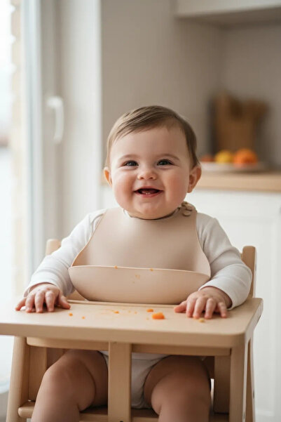 Babyjem Baveta ze silikonu BabyJem Culoare: Ecru