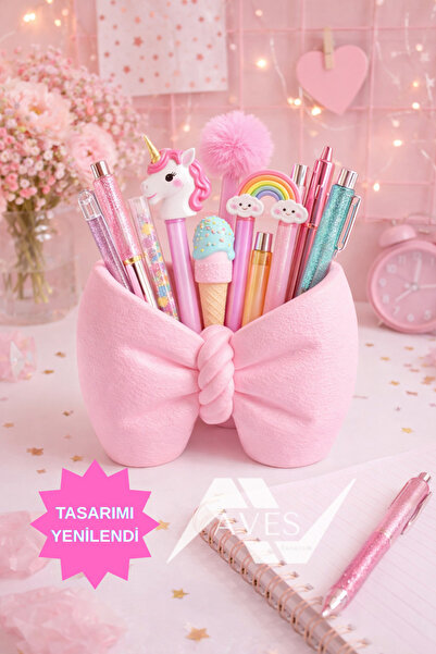 Aves Tasarım Fiyonk Formlu Makyaj, Kalemlik & Masa Düzenleyici