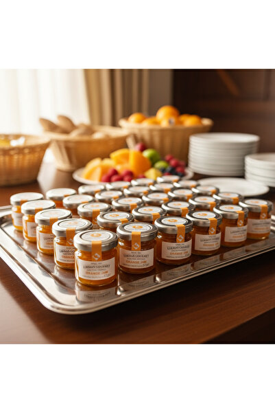 Lokman Gourmet Organik %45 Portakal Reçeli 32 gram x 50 Adet – Tek Porsiyon Kavanoz – Otel & Catering