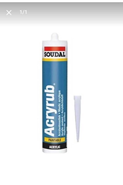 Soudal Akrilik ANTRASİT Silikonize Acryrub Mastik 500 gr Anthracite Acryl